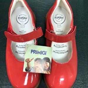 Primigi Anti-Shock Mary Janes Coral sz 27 NWT